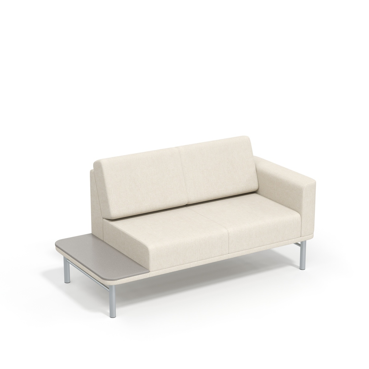 Lounge 66”, arm, two 24” seats, 12” table  Photo