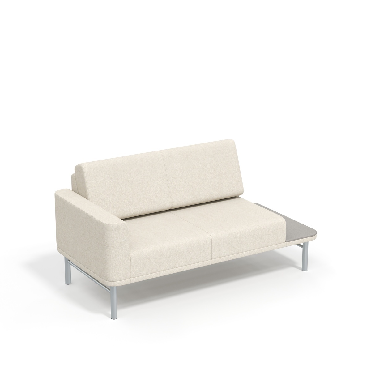 Lounge 66”, arm, two 24” seats, 12” table  Photo