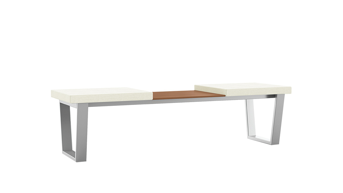 Three-seat Bench, center table Photo